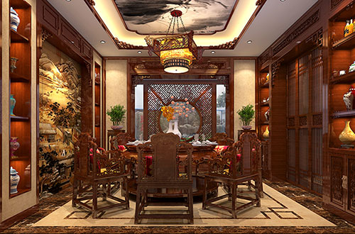 清溪镇温馨雅致的古典中式家庭装修设计效果图